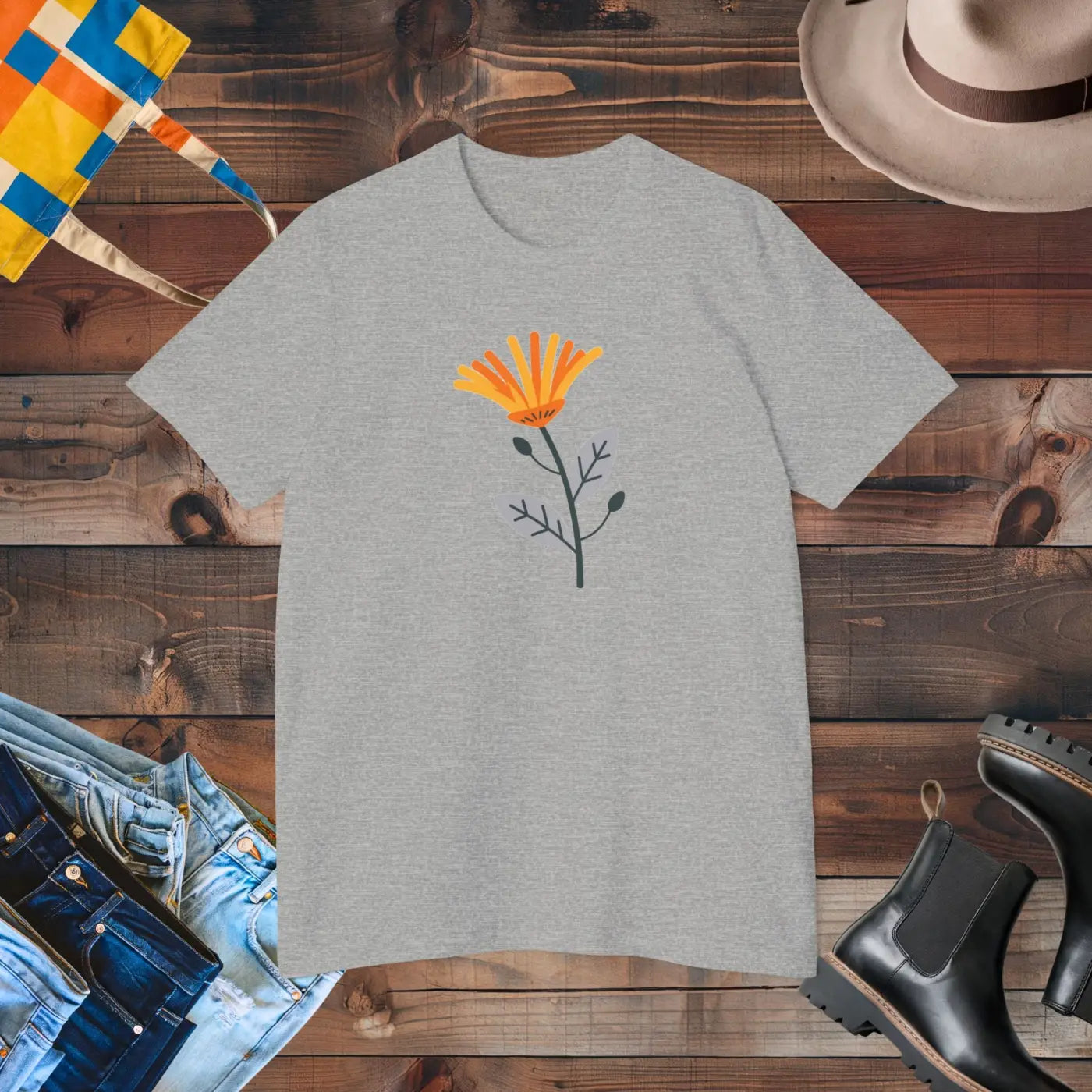 Sunflower Tee - Soft Cotton Unisex Jersey - DipaliZ