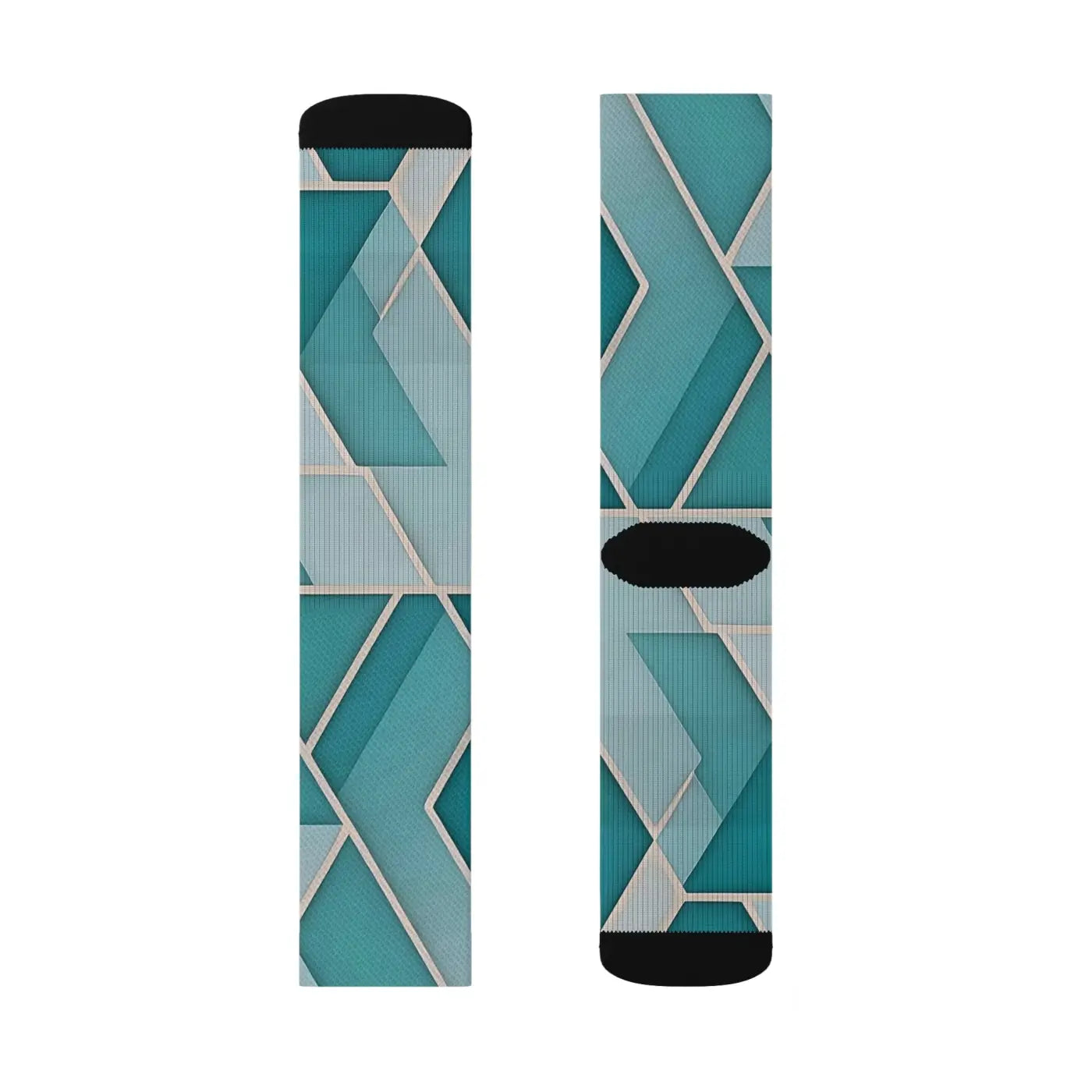 Teal Abstract Pattern Socks - Bold Comfort Style - DipaliZ