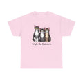 Three Cats Unisex Deluxe T Shirt - Heavy Cotton Tee - DipaliZ