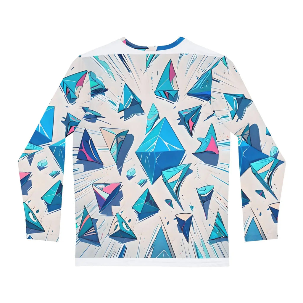 Long Sleeve Triangle Geometric Pattern Tee - Men's - DipaliZ