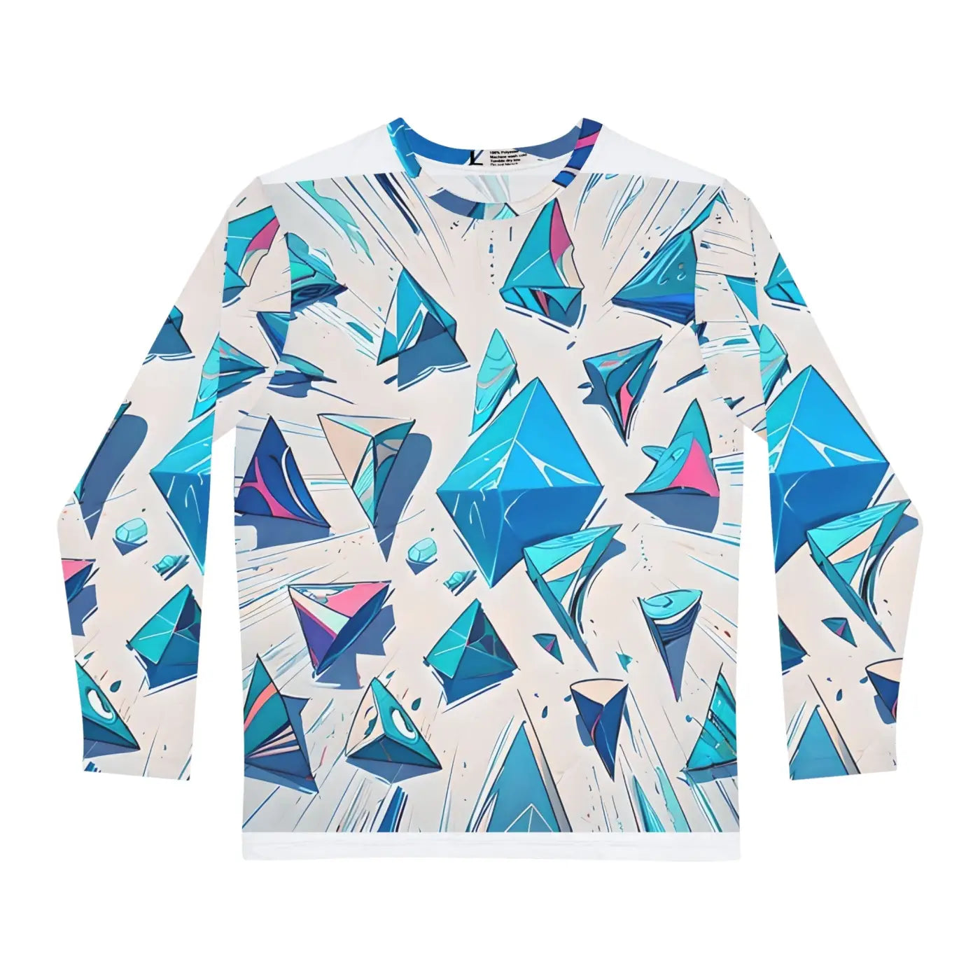 Long Sleeve Triangle Geometric Pattern Tee - Men's - DipaliZ