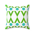 Geometric Polyester Square Pillow - Circles Shapes Design - DipaliZ