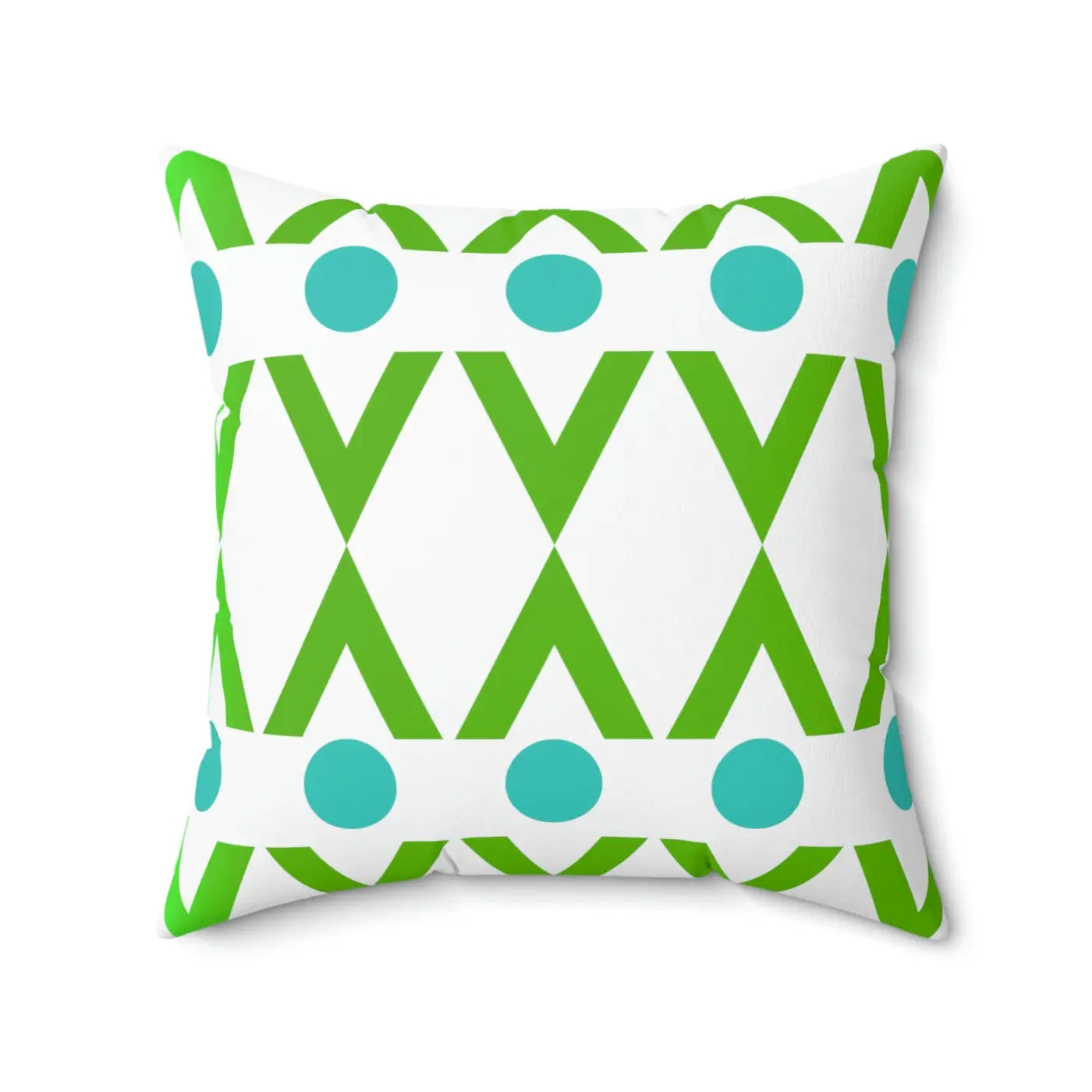 Geometric Polyester Square Pillow - Circles Shapes Design - DipaliZ