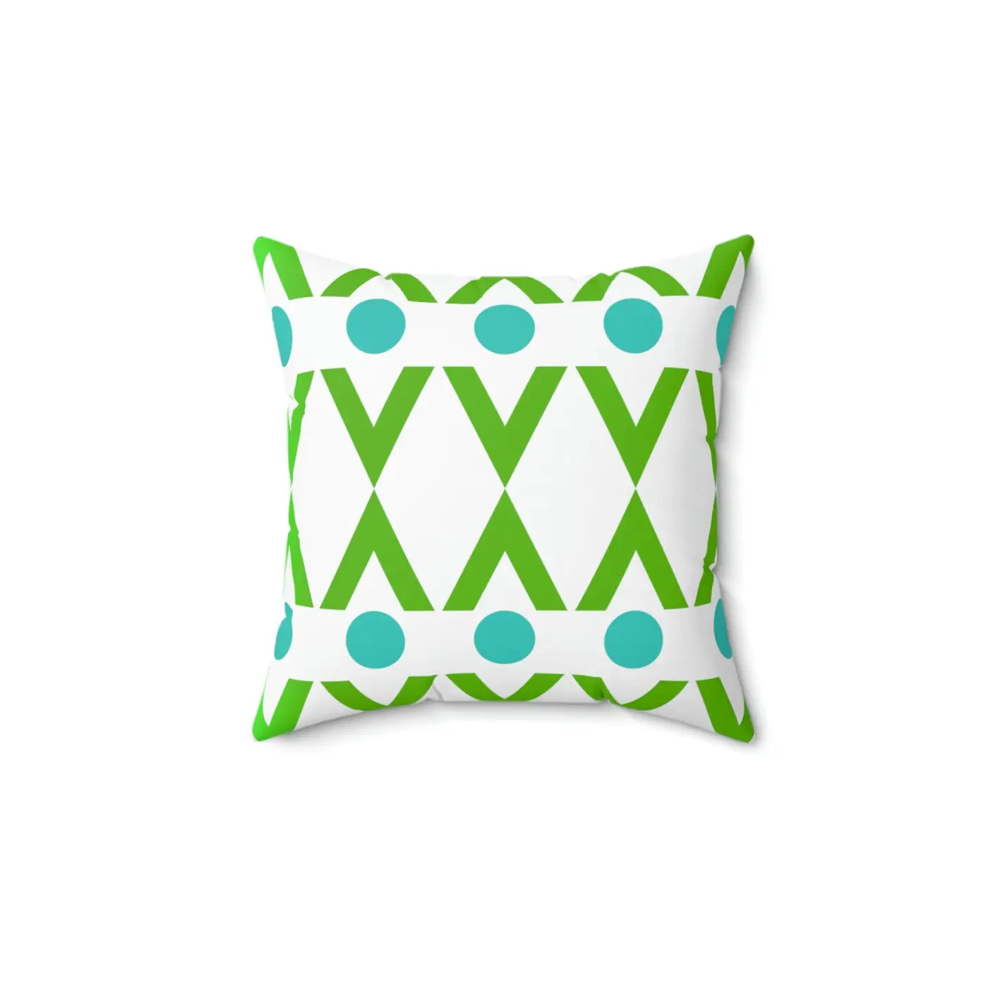 Geometric Polyester Square Pillow - Circles Shapes Design - DipaliZ