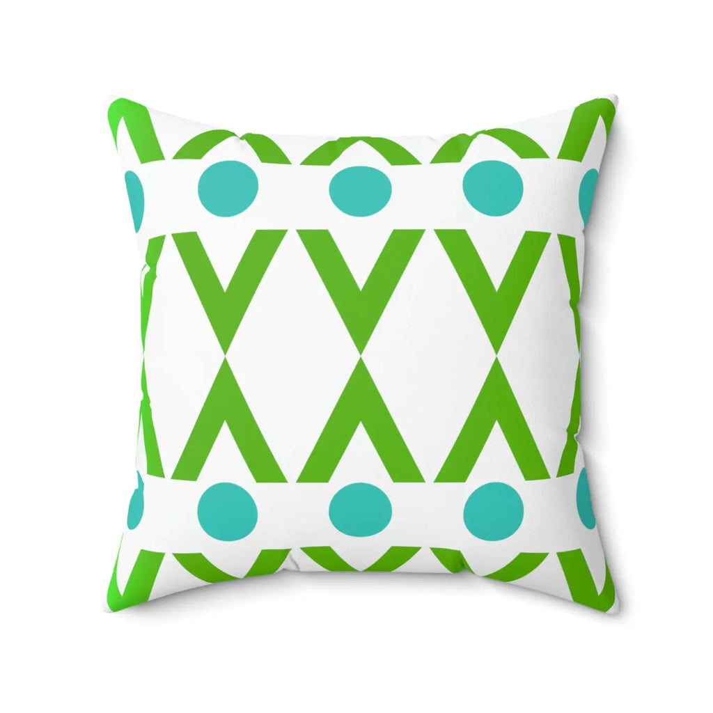 Geometric Polyester Square Pillow - Circles Shapes Design - DipaliZ