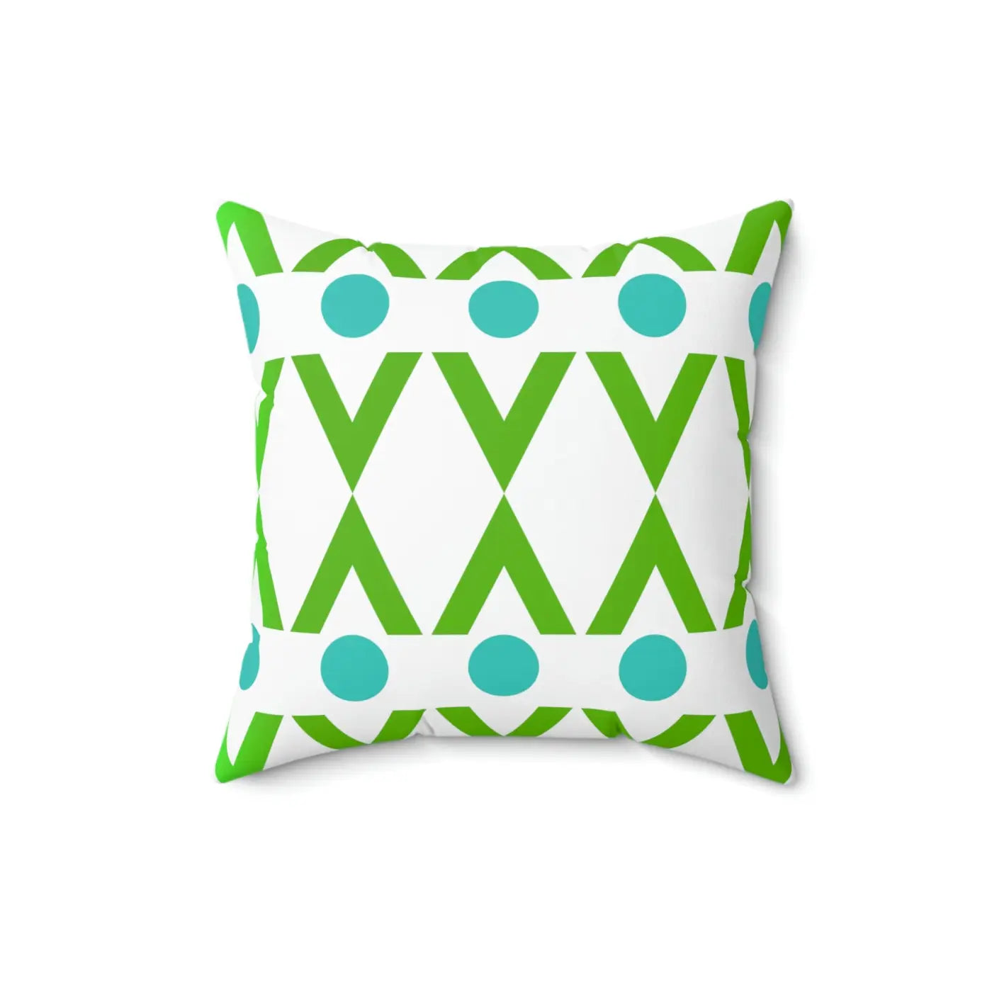 Geometric Polyester Square Pillow - Circles Shapes Design - DipaliZ