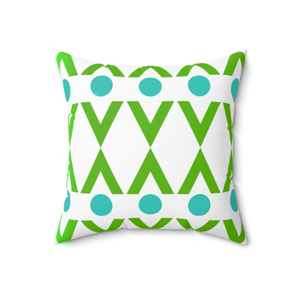 Geometric Polyester Square Pillow - Circles Shapes Design - DipaliZ