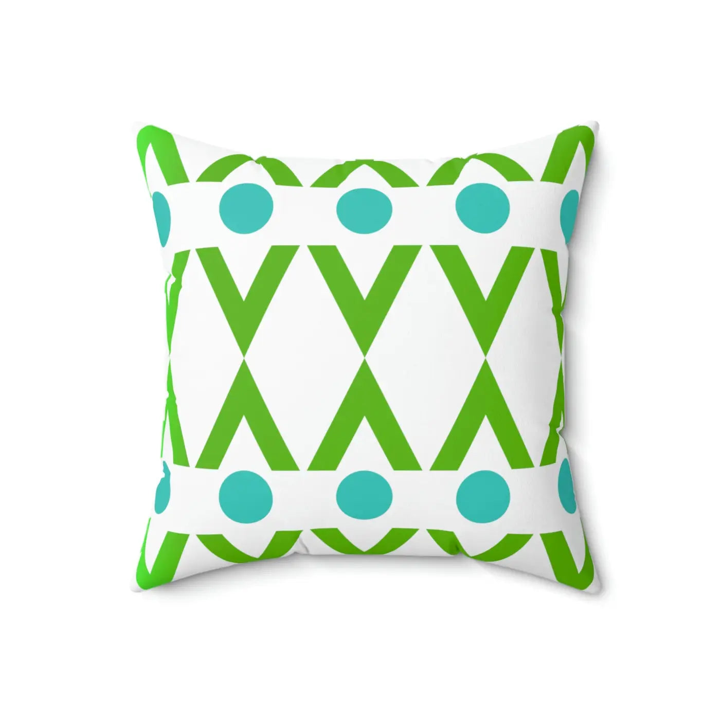 Geometric Polyester Square Pillow - Circles Shapes Design - DipaliZ