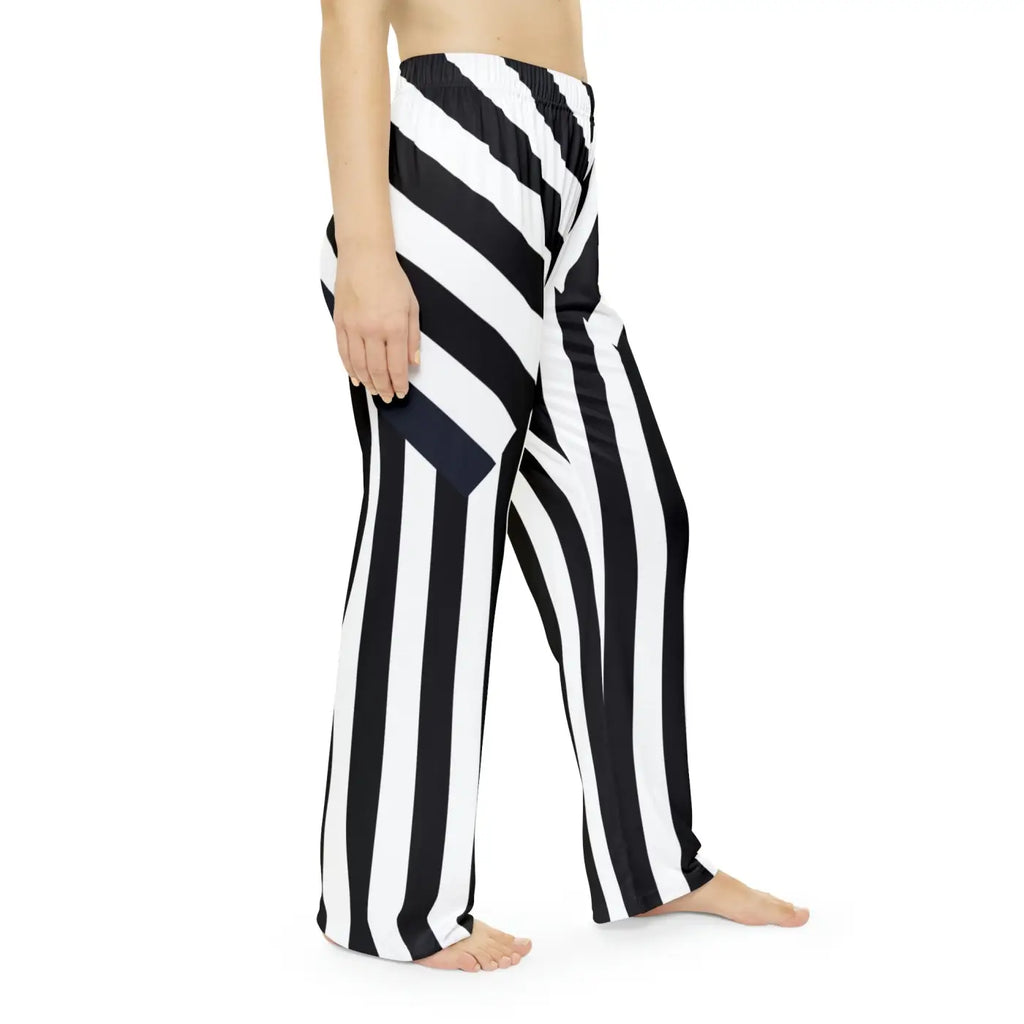 Pajama Pants - Unique Black Stripes Pattern - DipaliZ