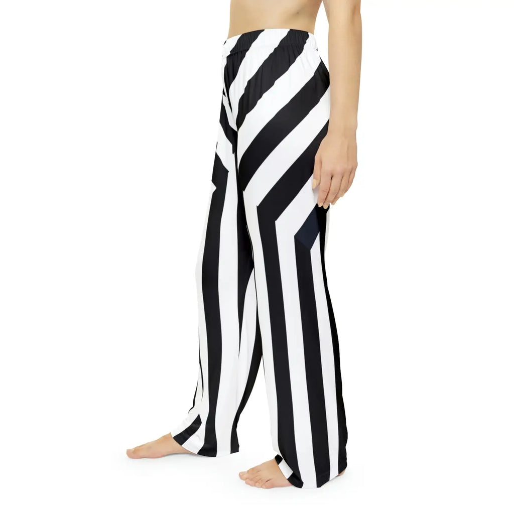 Pajama Pants - Unique Black Stripes Pattern - DipaliZ