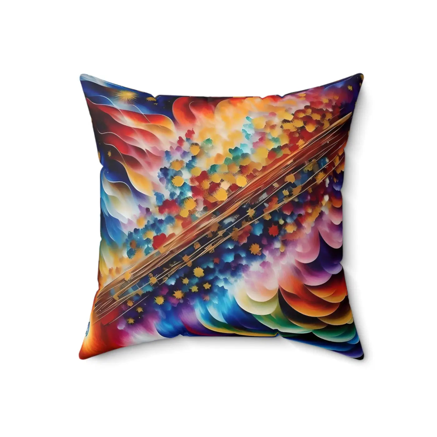 Vibrant Background Polyester Square Pillow - Modern Decor - DipaliZ