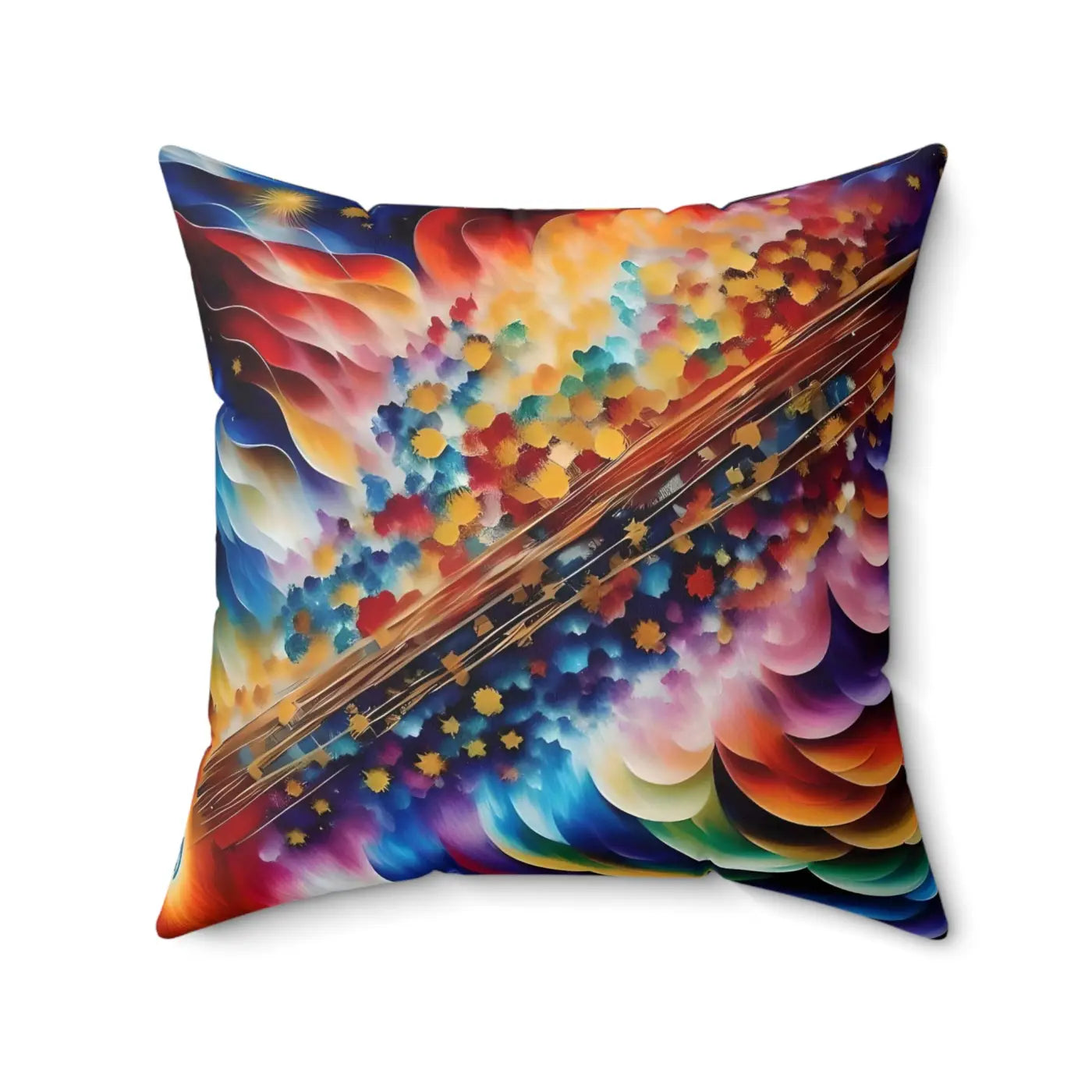 Vibrant Background Polyester Square Pillow - Modern Decor - DipaliZ