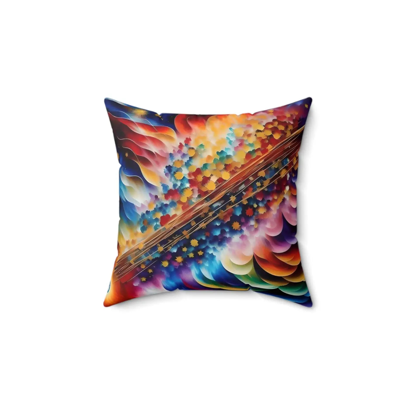 Vibrant Background Polyester Square Pillow - Modern Decor - DipaliZ