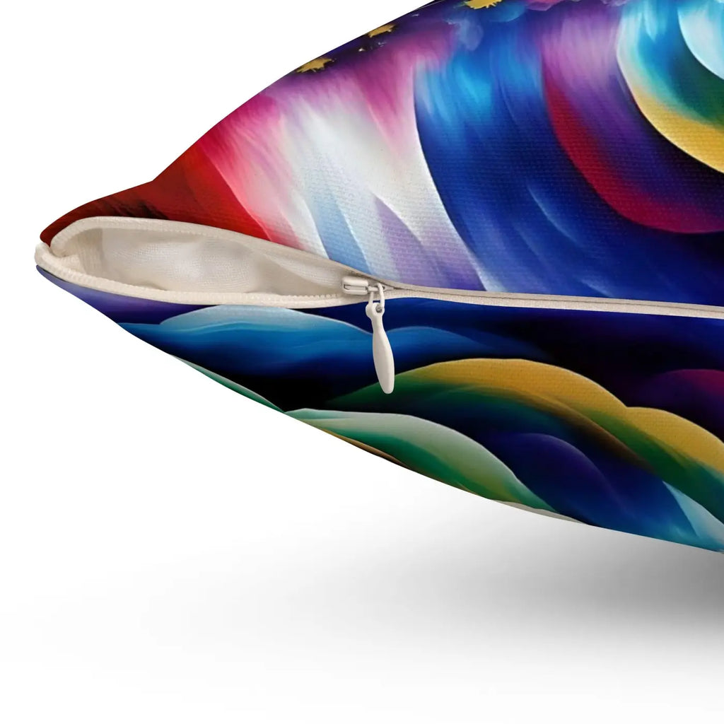 Vibrant Background Polyester Square Pillow - Modern Decor - DipaliZ