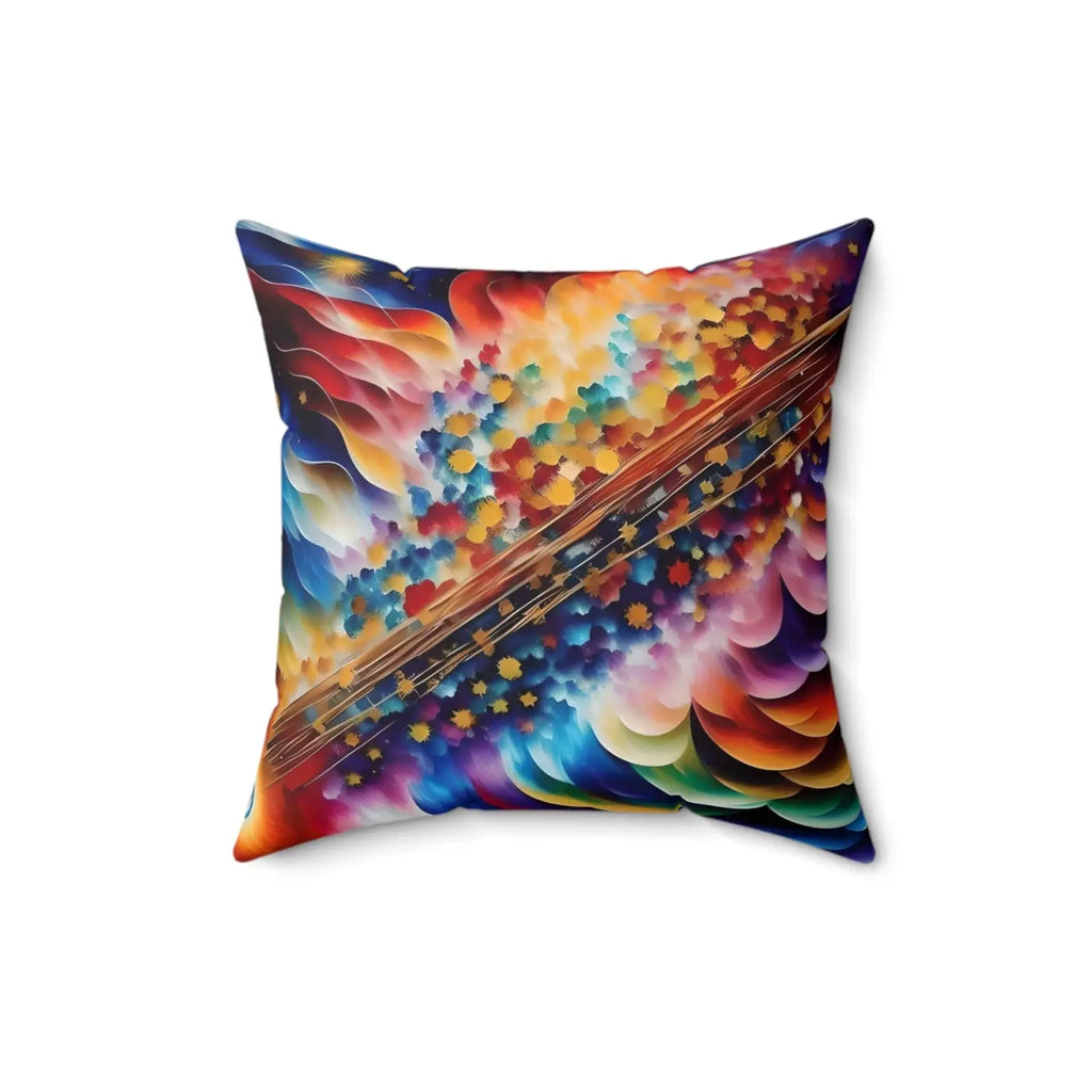 Vibrant Background Polyester Square Pillow - Modern Decor - DipaliZ