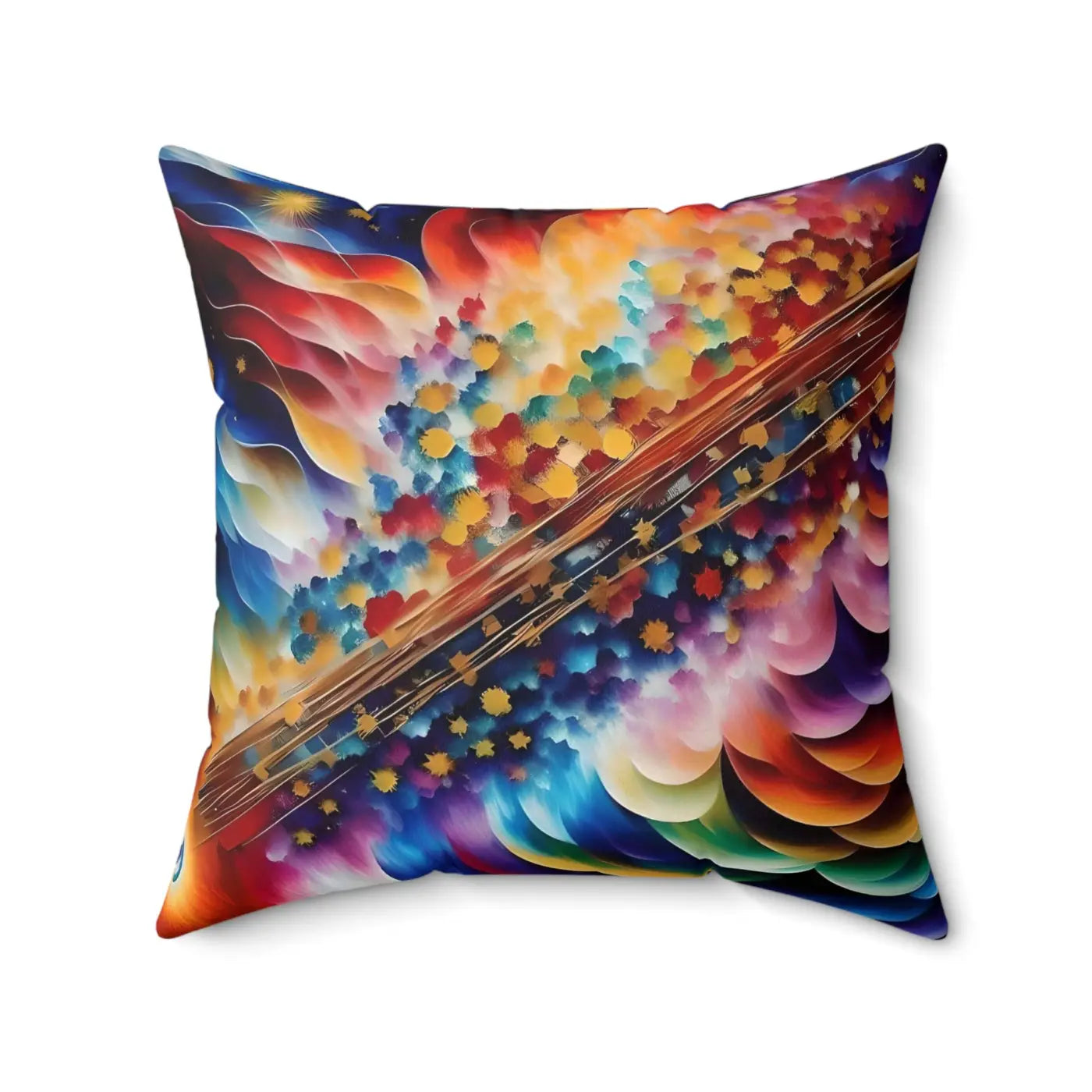 Vibrant Background Polyester Square Pillow - Modern Decor - DipaliZ