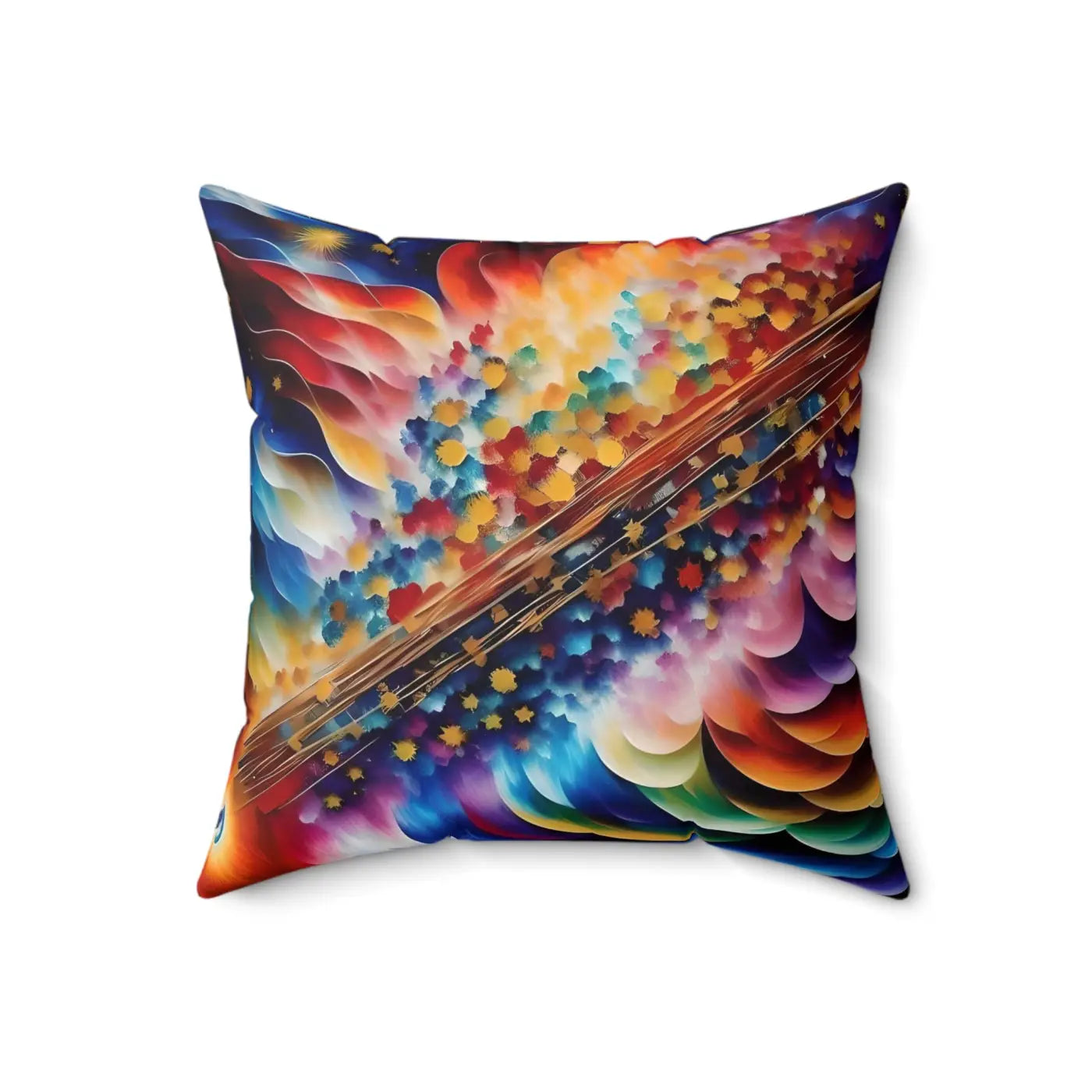 Vibrant Background Polyester Square Pillow - Modern Decor - DipaliZ
