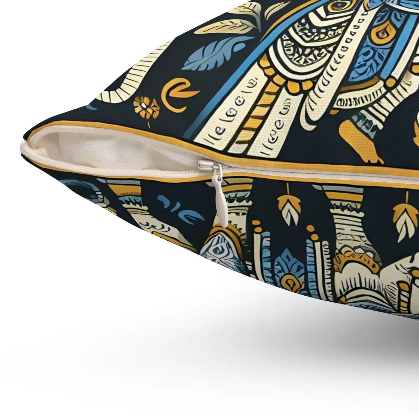Vibrant Indian Pattern Polyester Square Pillow - Home Decor - DipaliZ