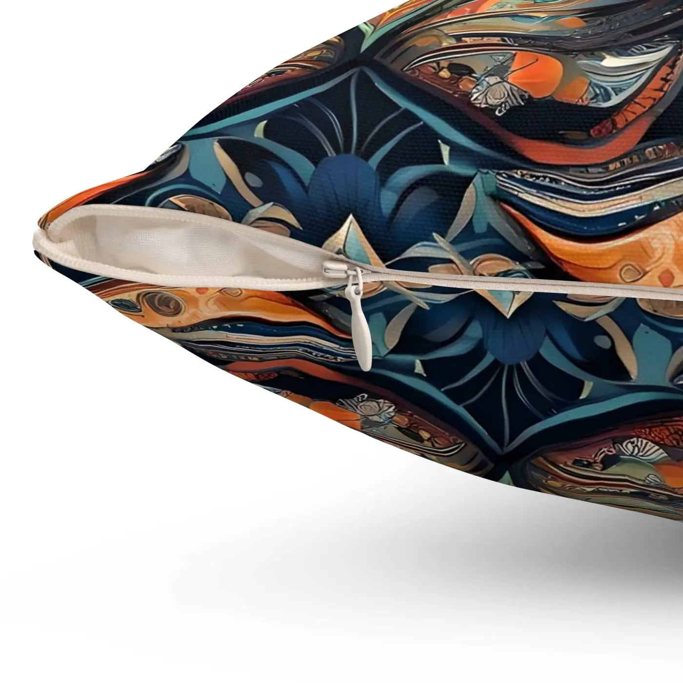 Vibrant Paisley Pattern Spun Polyester Square Pillow - DipaliZ