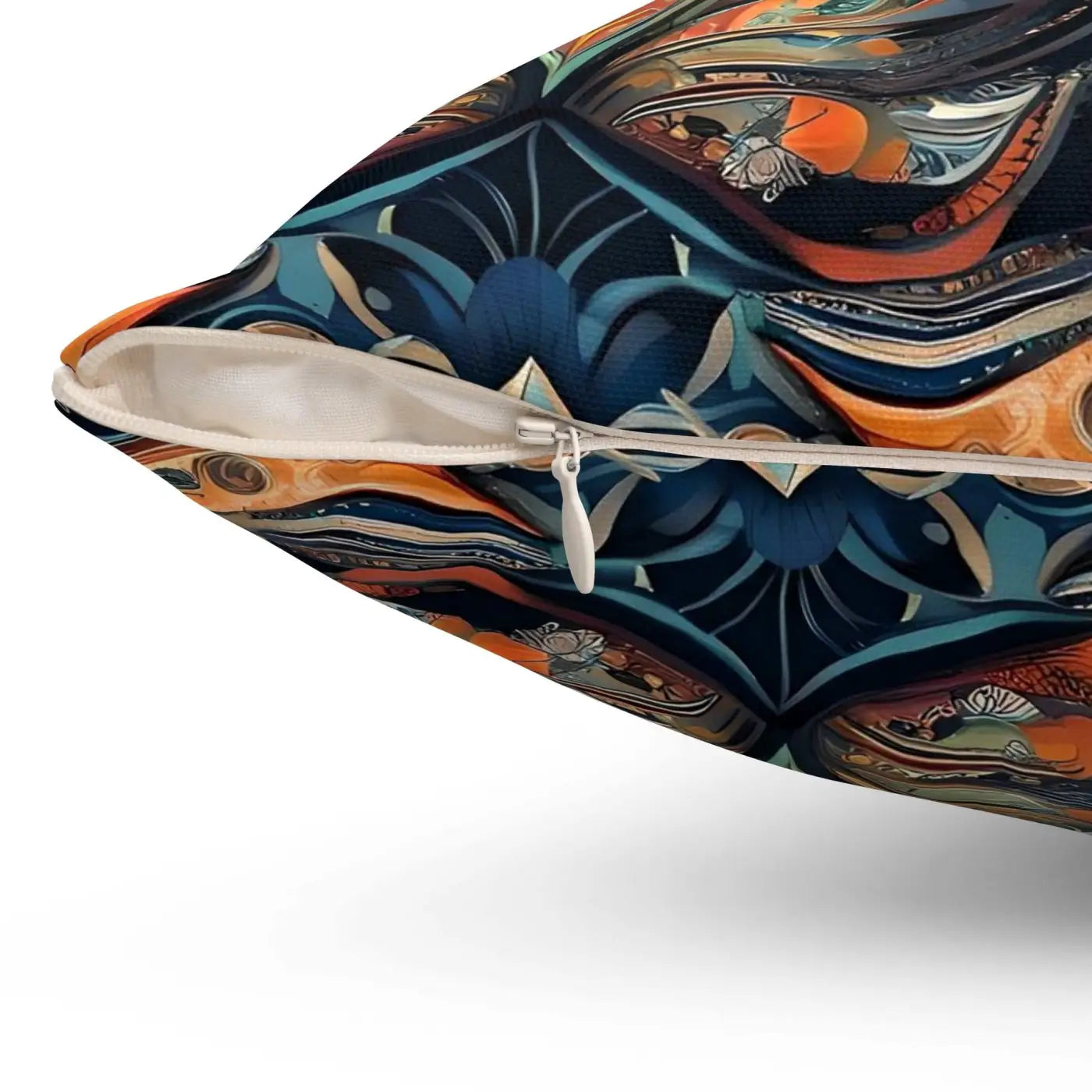Vibrant Paisley Pattern Spun Polyester Square Pillow - DipaliZ