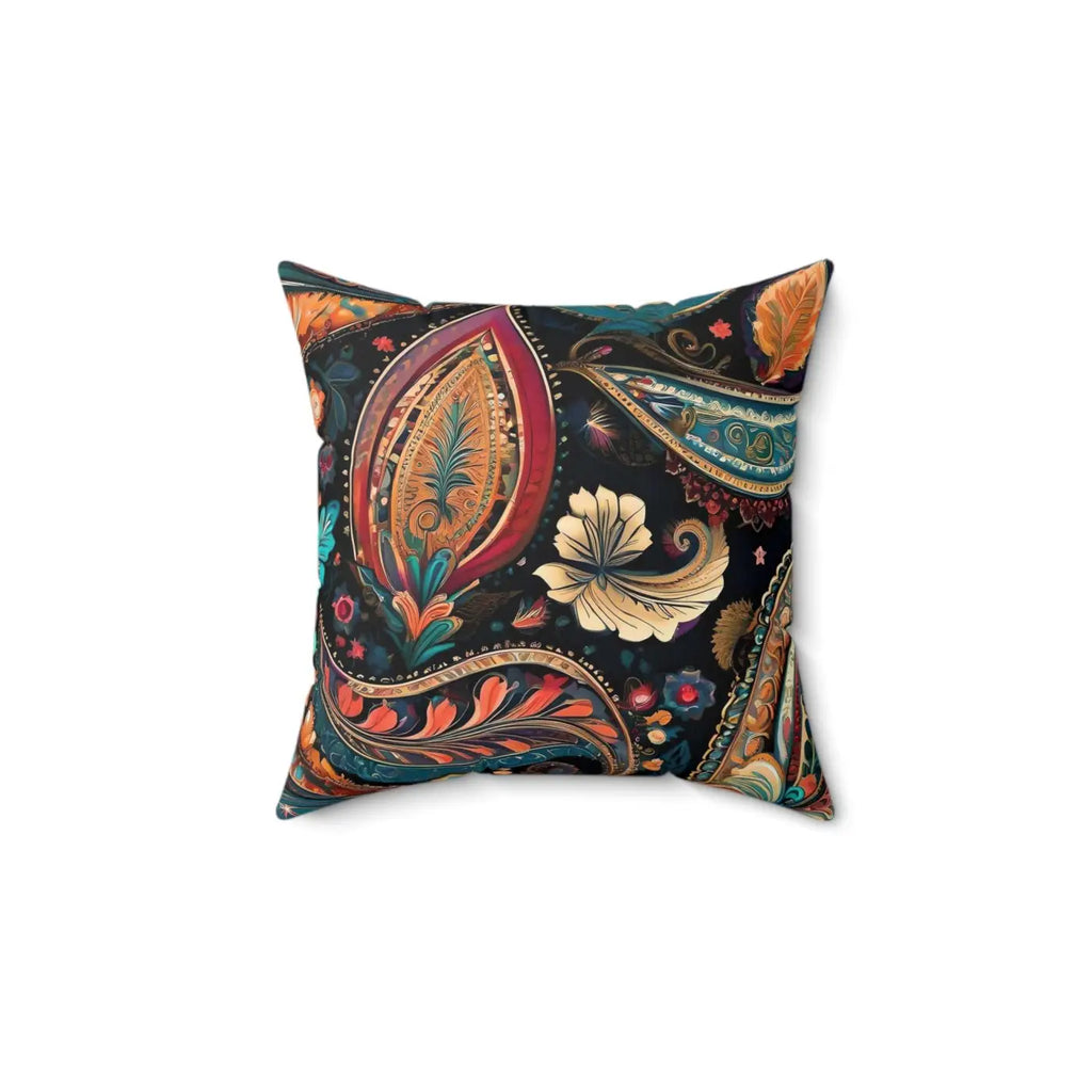 Vibrant Paisley Pattern Throw Pillow - Bold Home Decor - DipaliZ