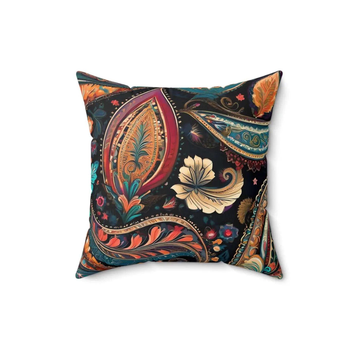 Vibrant Paisley Pattern Throw Pillow - Bold Home Decor - DipaliZ
