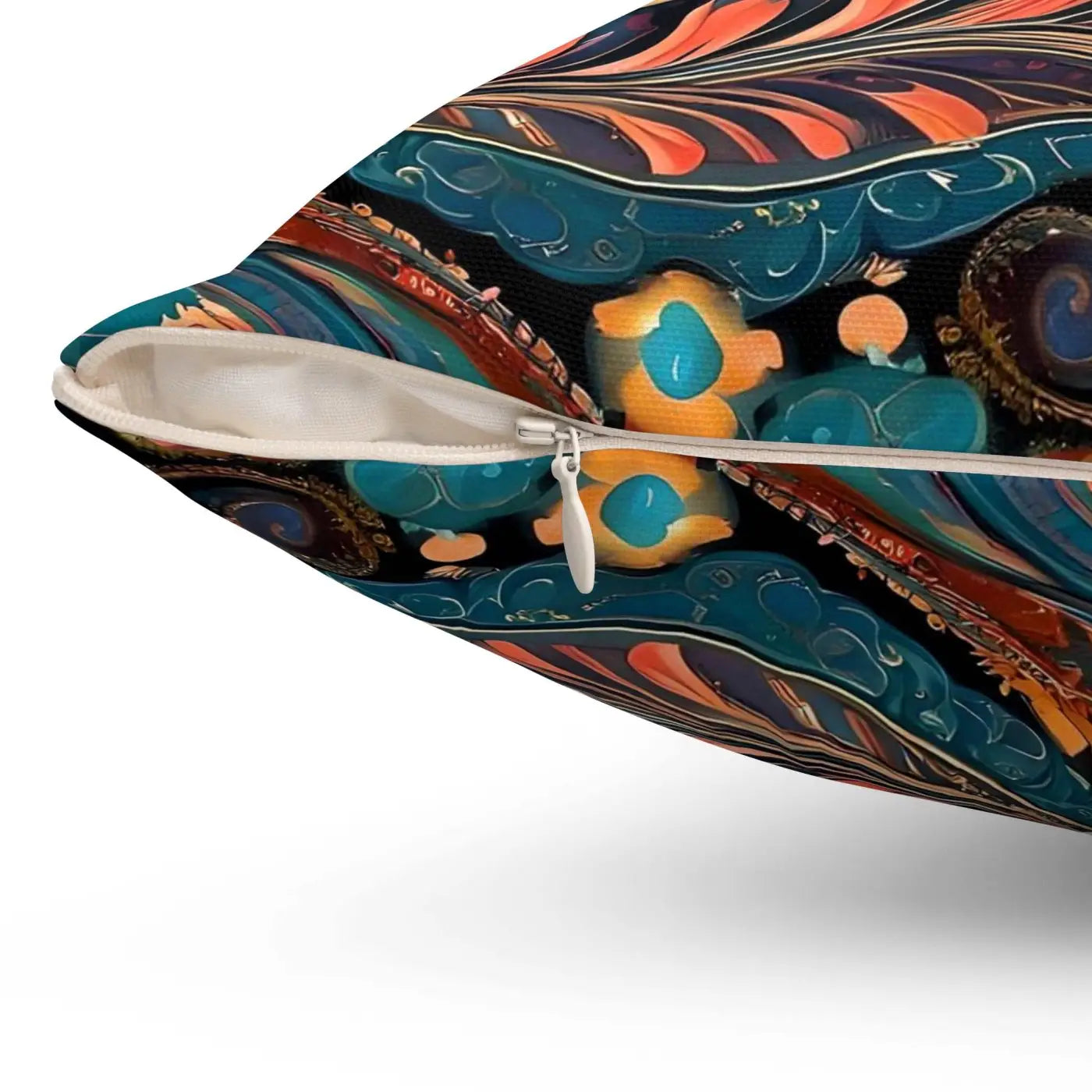 Vibrant Paisley Pattern Throw Pillow - Bold Home Decor - DipaliZ