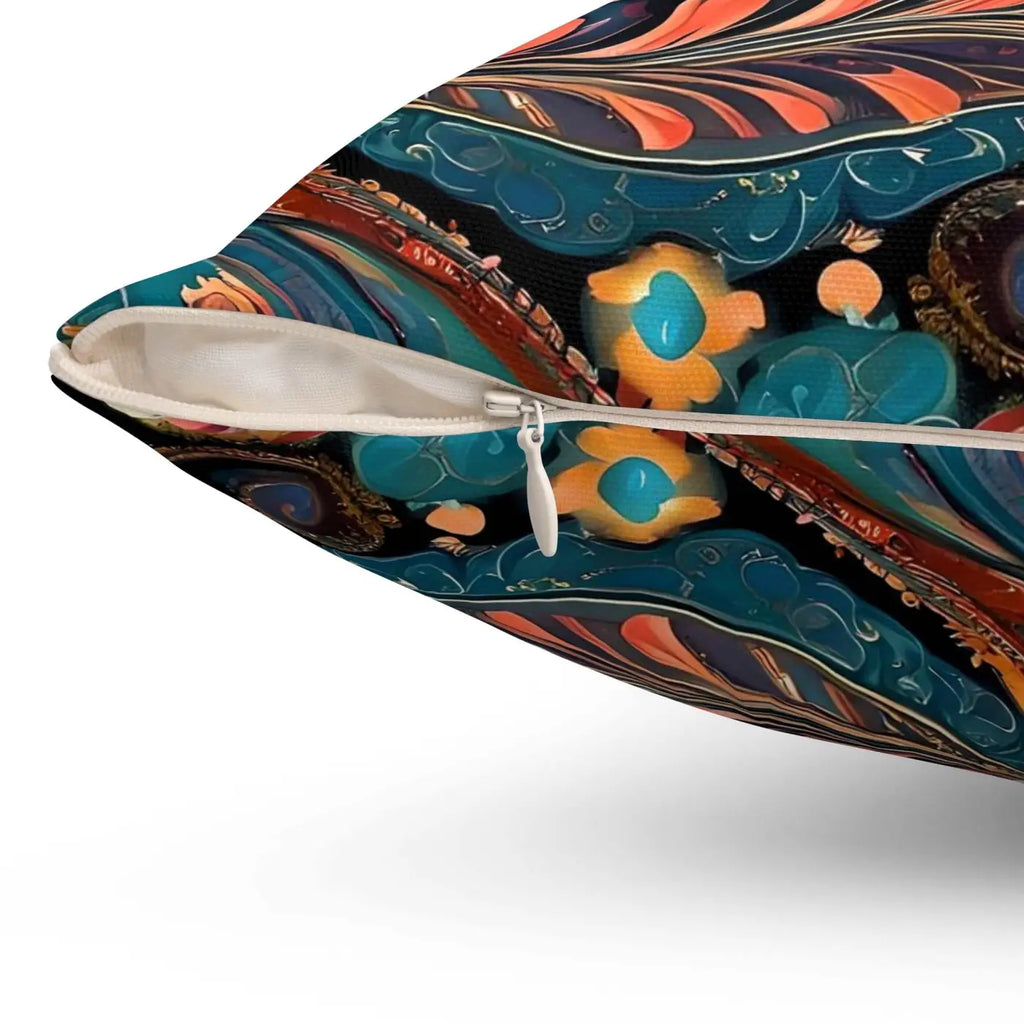 Vibrant Paisley Pattern Throw Pillow - Bold Home Decor - DipaliZ