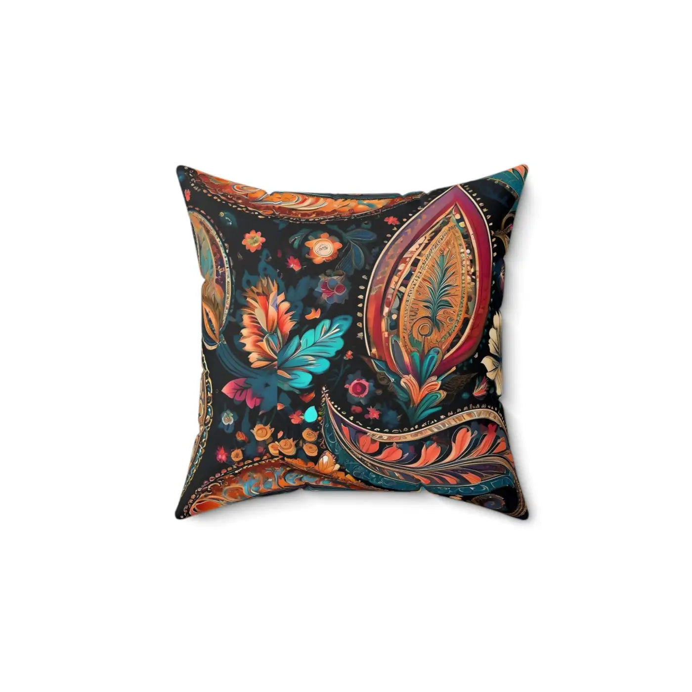 Vibrant Paisley Pattern Throw Pillow - Bold Home Decor - DipaliZ