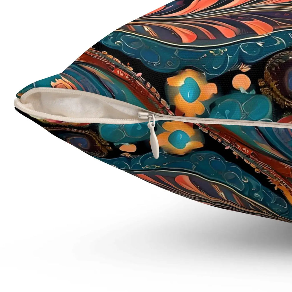 Vibrant Paisley Pattern Throw Pillow - Bold Home Decor - DipaliZ