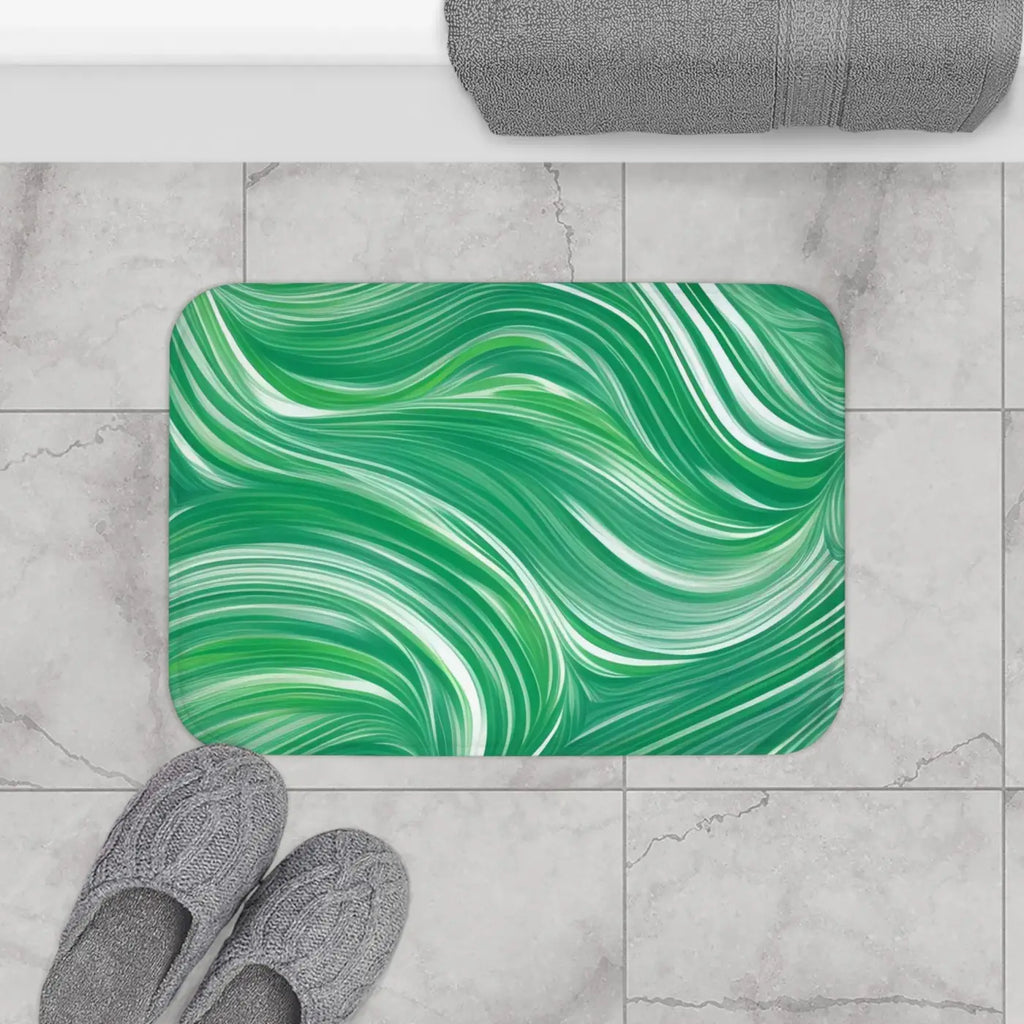 Wavy Pattern Bath Mat - Pre Constructed Soft Design - DipaliZ