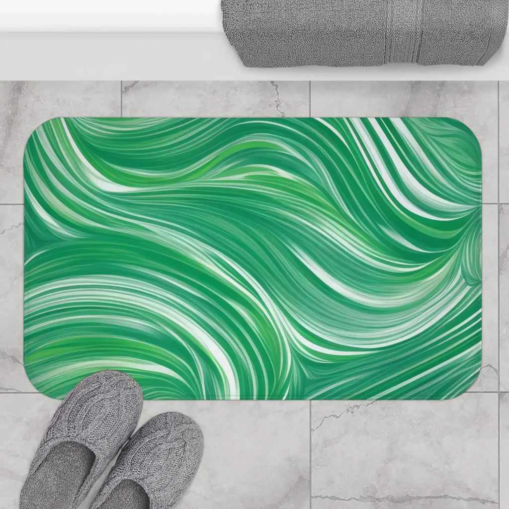 Wavy Pattern Bath Mat - Pre Constructed Soft Design - DipaliZ