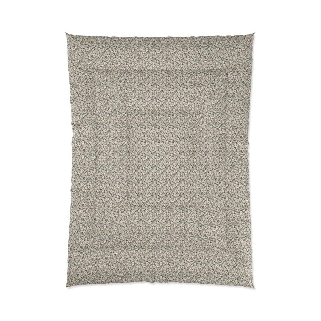 White Daisy Flowers Comforter - Cozy Floral Bedding - DipaliZ