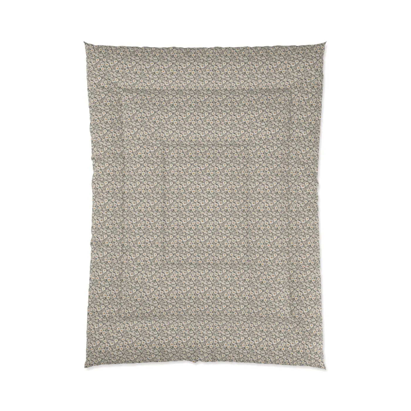 White Daisy Flowers Comforter - Cozy Floral Bedding - DipaliZ