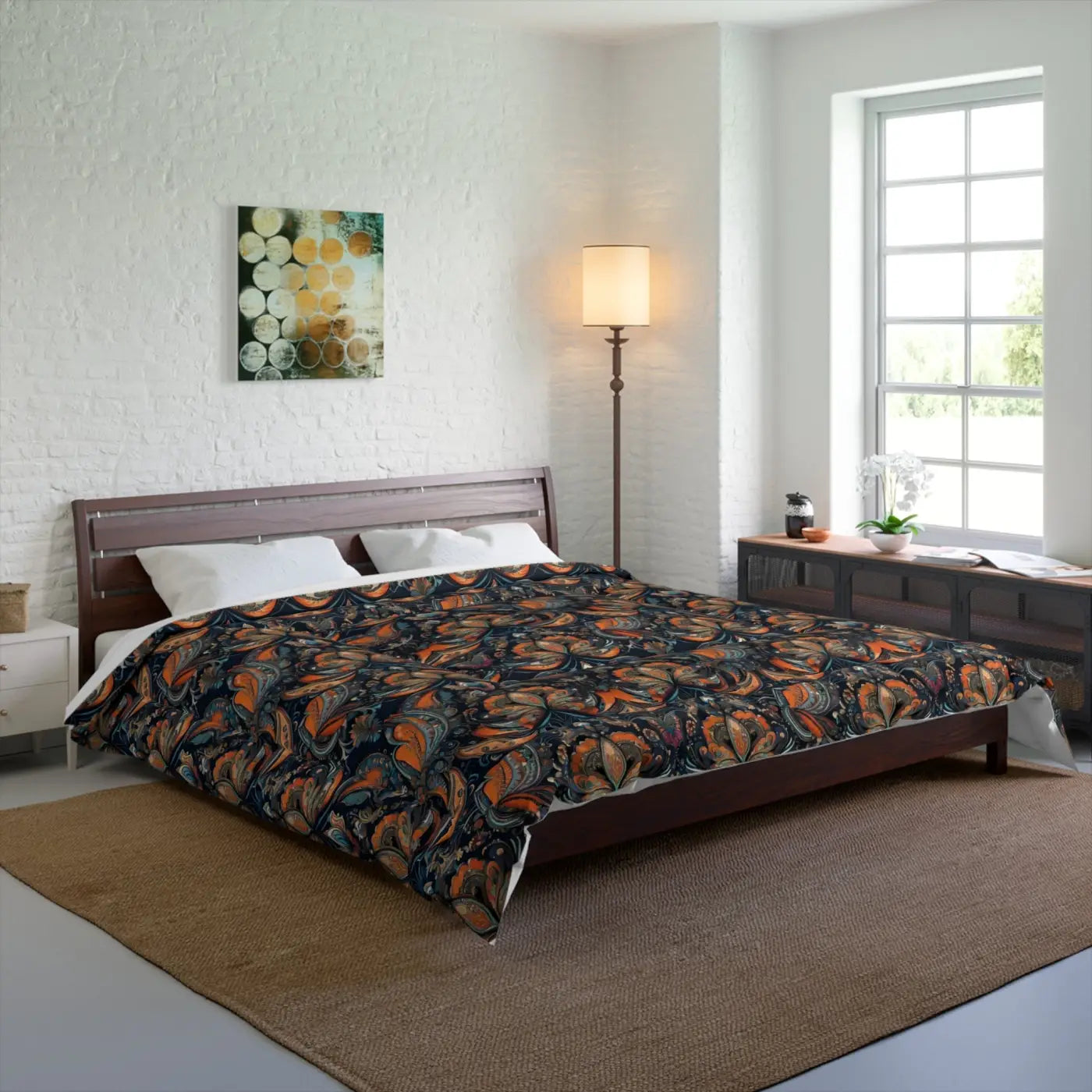 Paisley Pattern Polyester Comforter - Vibrant Bedroom Style - DipaliZ