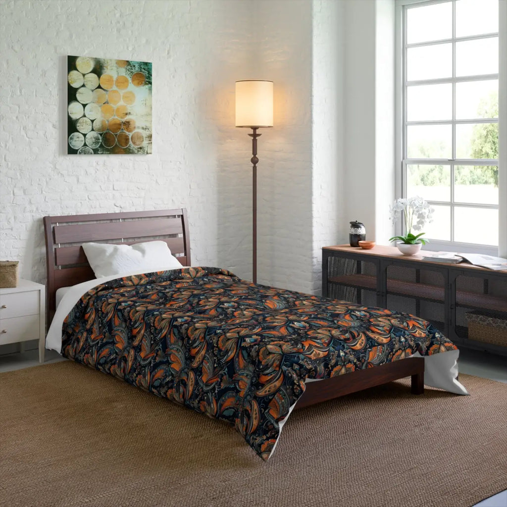 Paisley Pattern Polyester Comforter - Vibrant Bedroom Style - DipaliZ