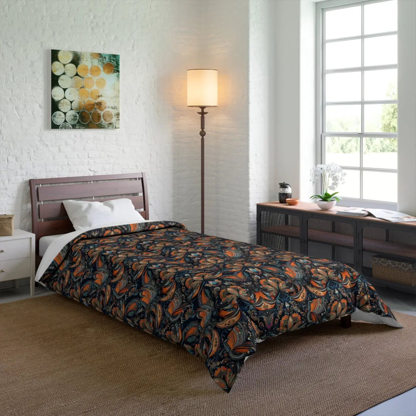 Paisley Pattern Polyester Comforter - Vibrant Bedroom Style - DipaliZ