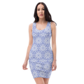 Geometric Pattern Dress Blue Sleeveless - Bold Style - DipaliZ