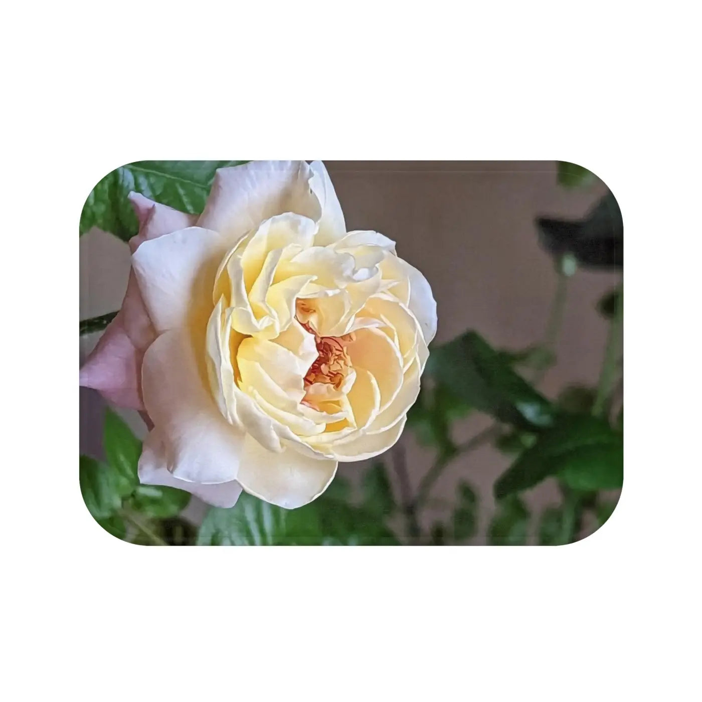 White Rose Bath Mat - Anti-Slip Safety Design - DipaliZ