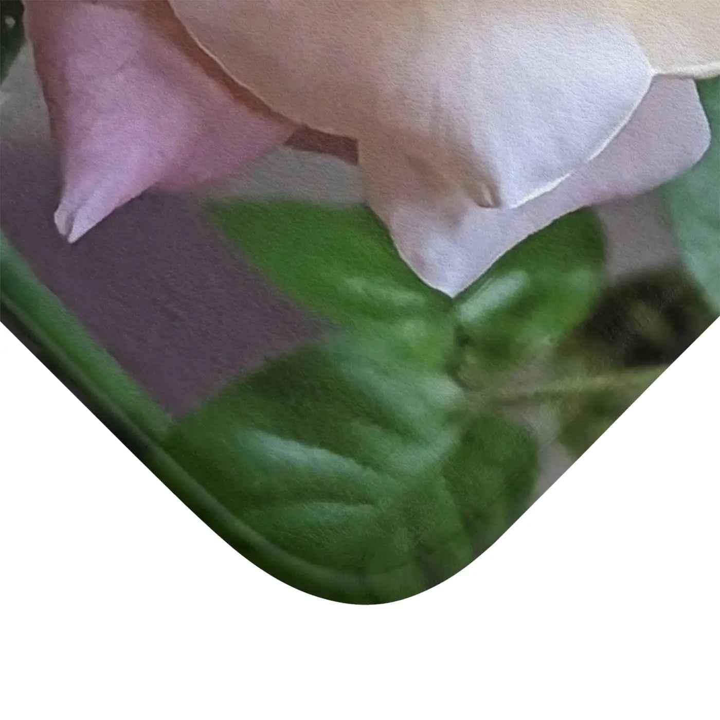 White Rose Bath Mat - Anti-Slip Safety Design - DipaliZ
