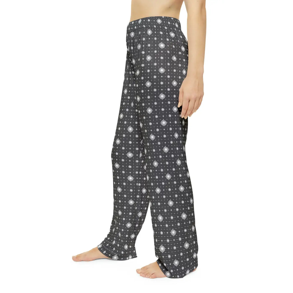 Women's Pajama Pants - White Swirls Comfort Sleepwear - DipaliZ