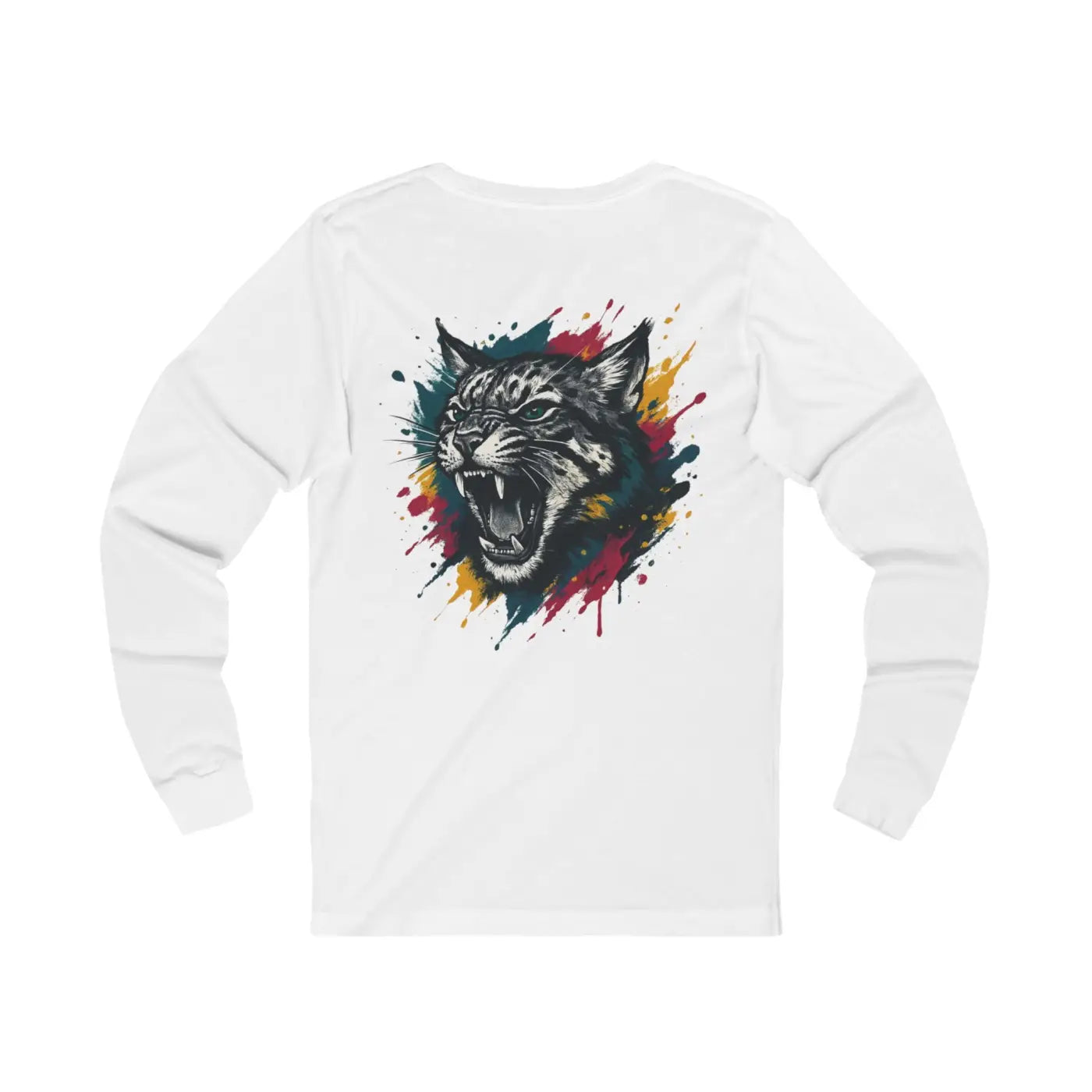 Wild Cat Paint Long Sleeve Tee - Unisex Jersey - DipaliZ