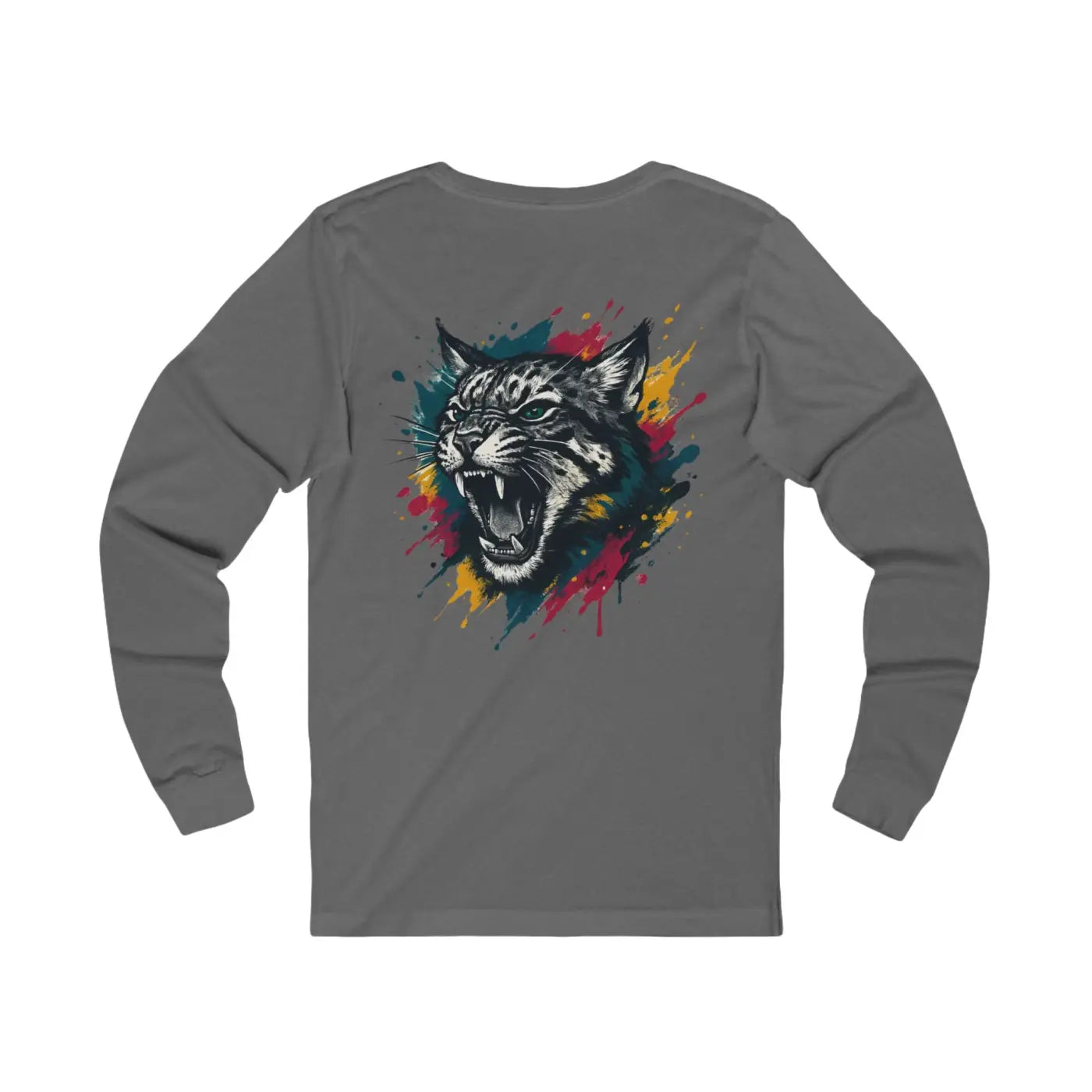 Wild Cat Paint Long Sleeve Tee - Unisex Jersey - DipaliZ
