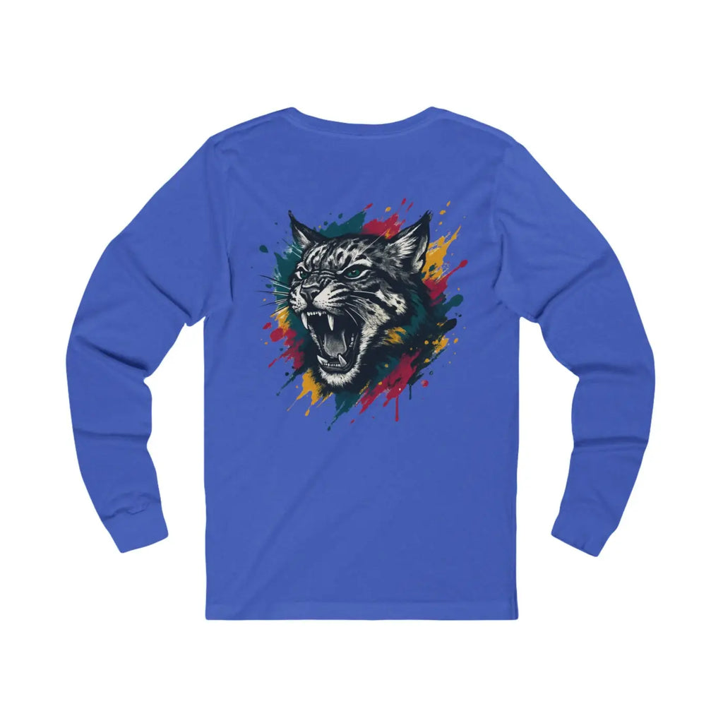 Wild Cat Paint Long Sleeve Tee - Unisex Jersey - DipaliZ