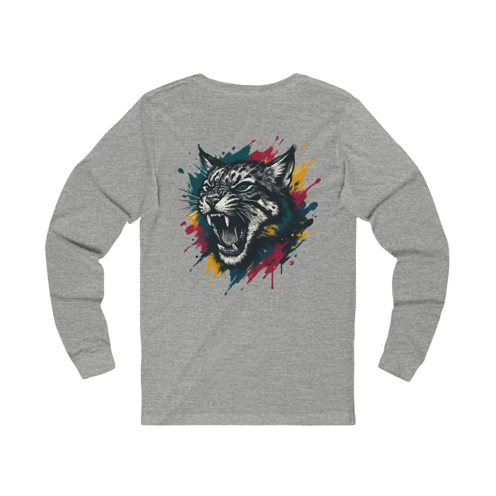Wild Cat Paint Long Sleeve Tee - Unisex Jersey - DipaliZ