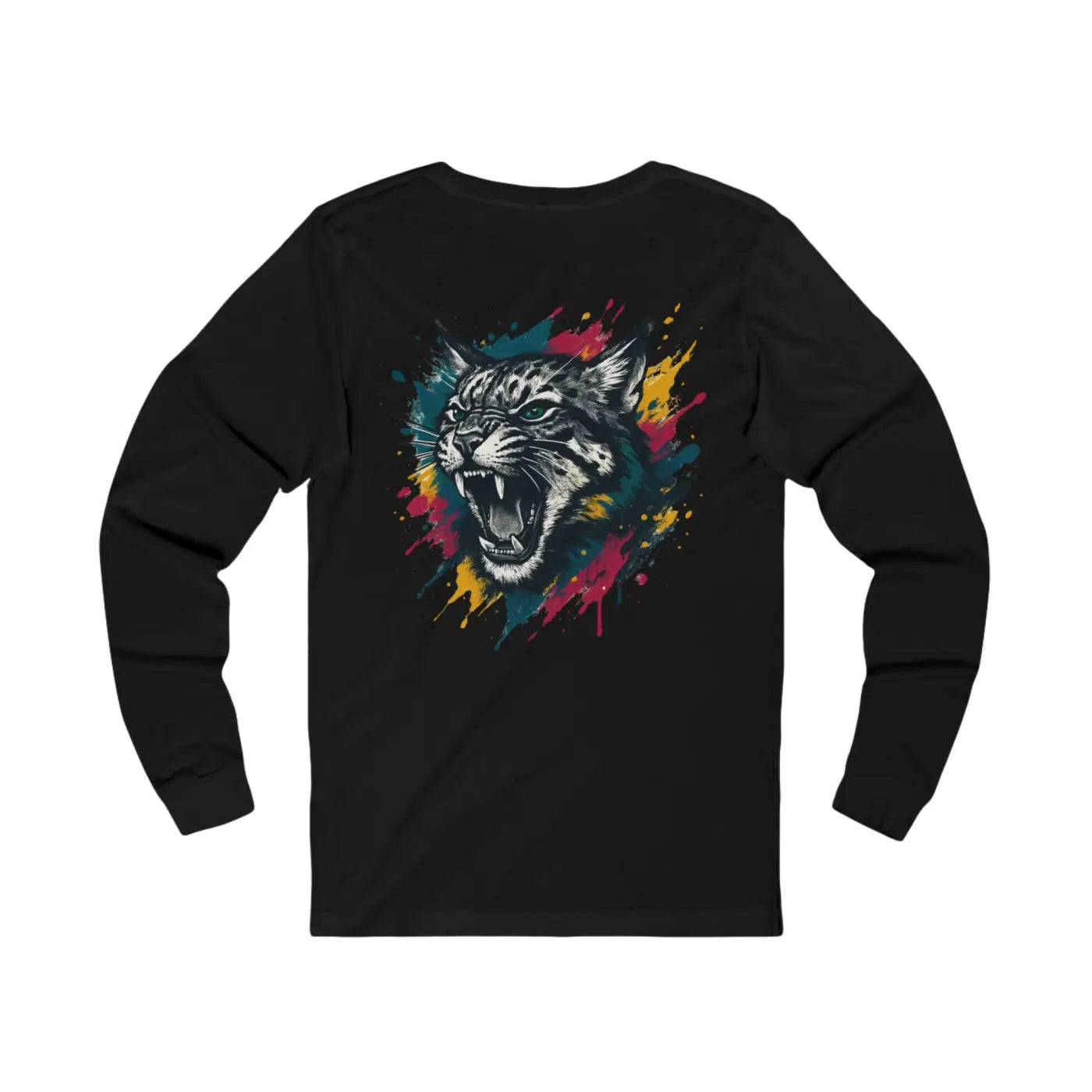 Wild Cat Paint Long Sleeve Tee - Unisex Jersey - DipaliZ