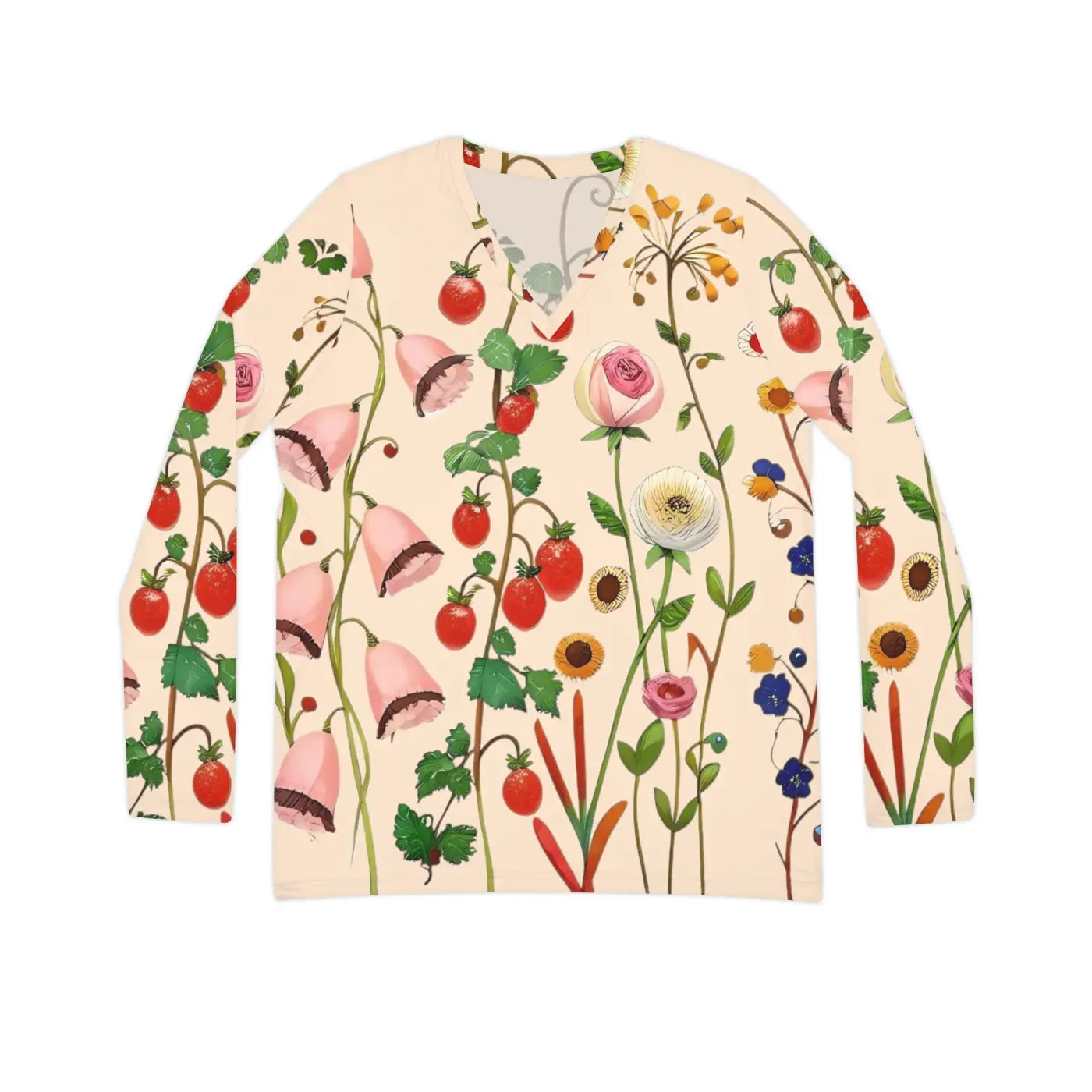 Wild Flowers Long Sleeve Tee - Nature Inspired - DipaliZ