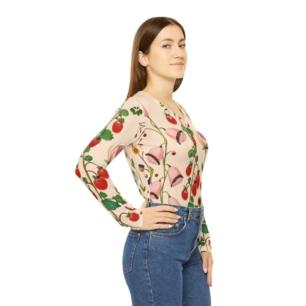 Wild Flowers Long Sleeve Tee - Nature Inspired - DipaliZ