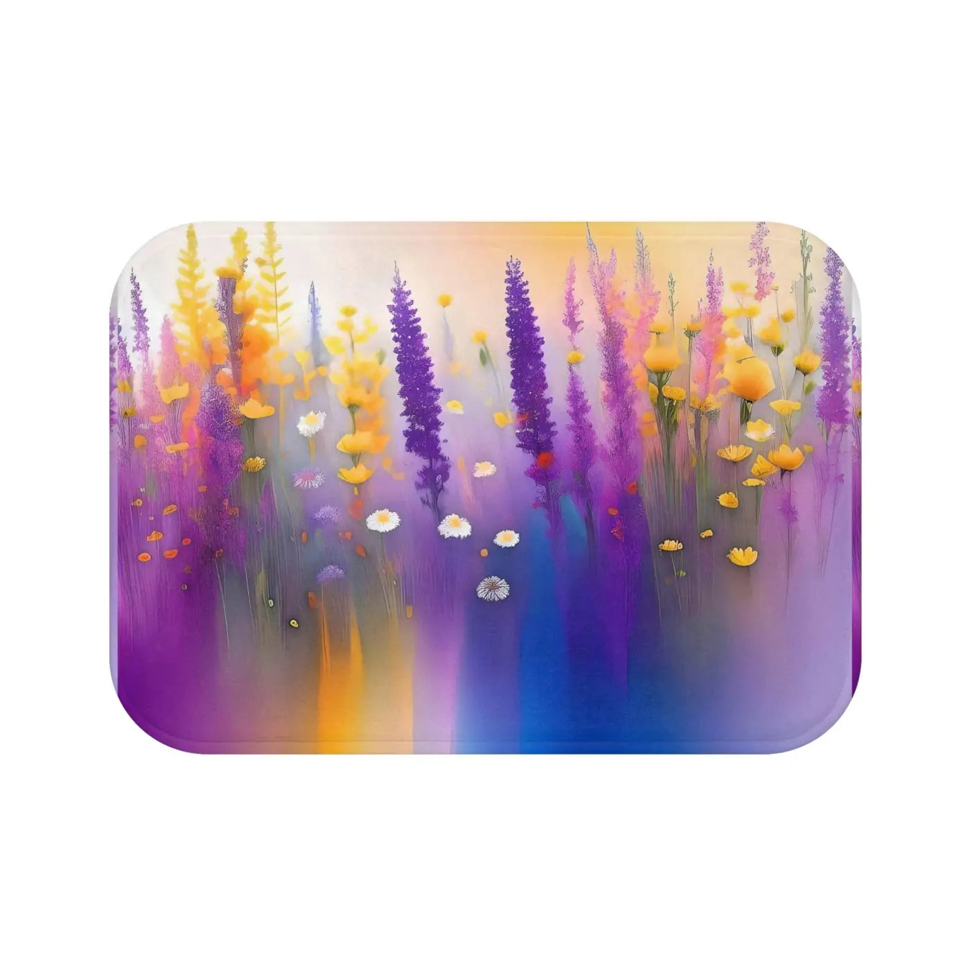 Wild Flowers Microfiber Bath Mat - Luxury Comfort - DipaliZ