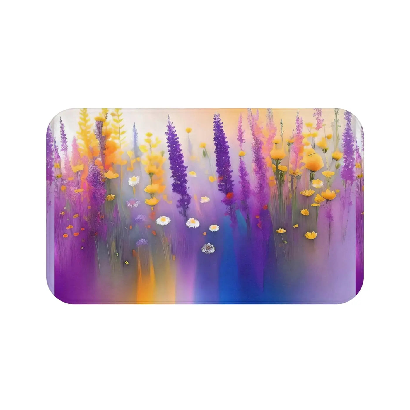 Wild Flowers Microfiber Bath Mat - Luxury Comfort - DipaliZ